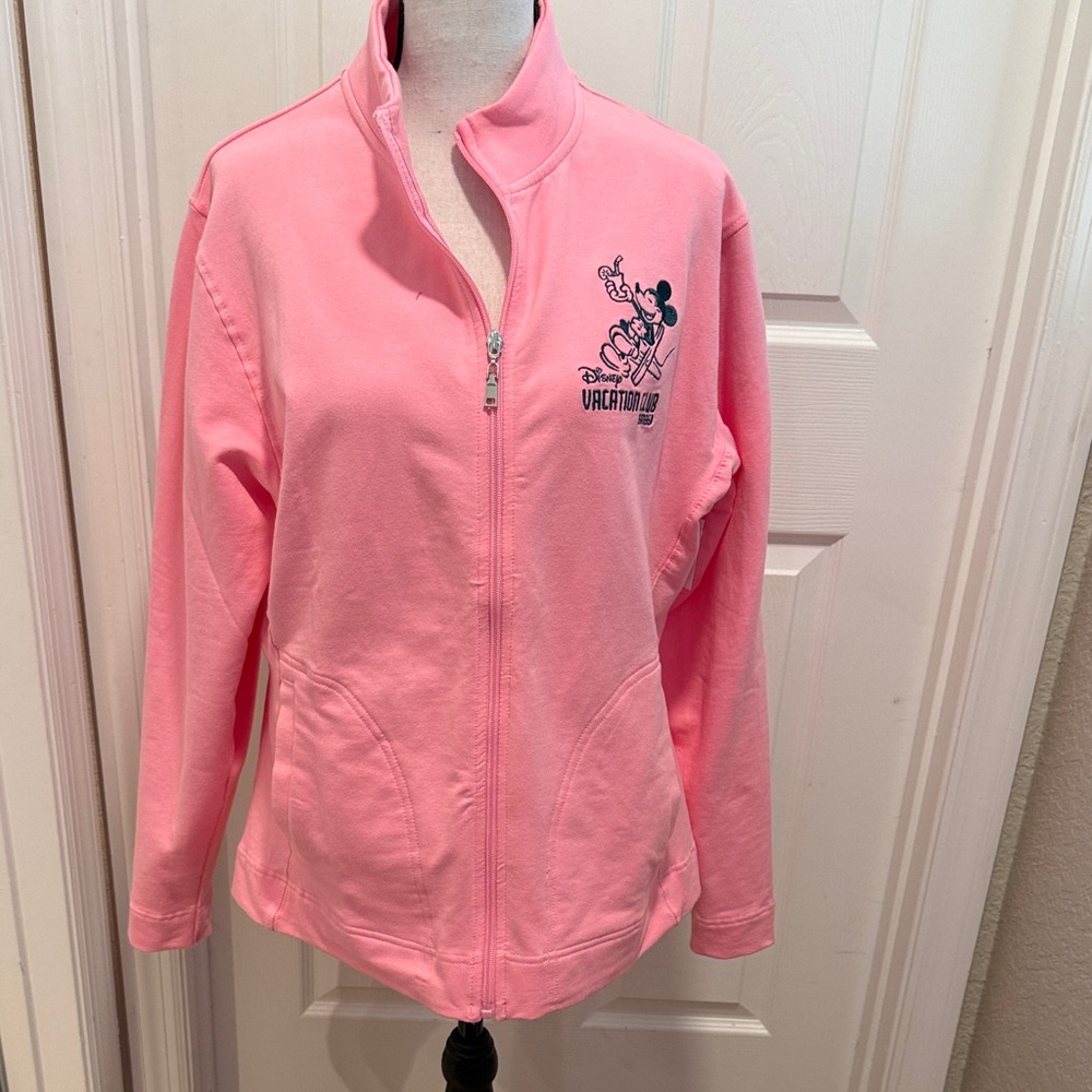 Disney DVC Animal Kingdom Lodge Resort Pink Women's Zip-Up Jacket Size XL NWT